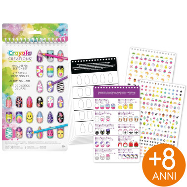 SUPER ALBUM NAIL ART CREA I TUOI BOZZETTI - CREATIONS CRAYOLA