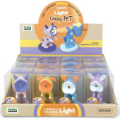 LAMPADA NOTTE CRAZY PET SNODABILE CM.11 HAPPY LIGHT LEBEZ