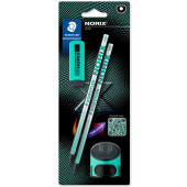 SET VERDE NERO NORIX MATITA + TEMPERAMATITE + GOMMA X-TREME STAEDTLER