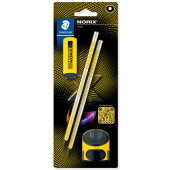 SET GIALLO NERO NORIX MATITA + TEMPERAMATITE + GOMMA X-TREME STAEDTLER