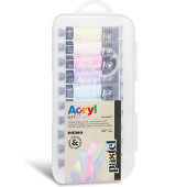 COLORE A TEMPERA ACRILICA 18 ML. SCAT.10 COLORI PASTELLO CMP