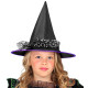 CAPPELLO BAMBINA STREGA CON TULLE STELLE ARGENTO GLITTER WIDMANN