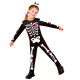 COSTUME BAMBINA SCHELETRO CON TUTA E CERCHIETTO CON FIOCCO WIDMANN