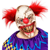 MASCHERA MEZZO VISO KILLER CLOWN CON CAPELLI WIDMANN