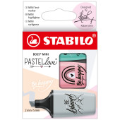 EVIDENZIATORE BOSS MINI PASTEL LOVE 2.0 SET 3 COLORI STABILO