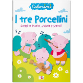 LIBRO DELLE FAVOLE DA LEGGERE E COLORARE I TRE PORCELLINI LISCIANI LIBRI