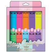 SET 10 MINI EVIDENZIATORI NEON P%26P MODERN RETRO TRI-COASTAL