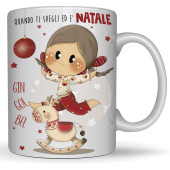 TAZZA MUG IN CERAMICA NATALIZIA LE BUBINE CROMO