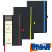 TACCUINO CON ELASTICO 9X14 1 RIGO BLACK COLOR CANGINI FILIPPI