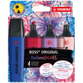 EVIDENZIATORE BOSS ORIGINAL NATURECOLORS WILDFLOWERS SET 4 COLORI STABILO