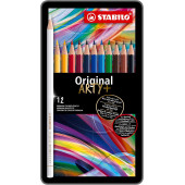 PASTELLI ORIGINAL SCATOLA DI METALLO 12 PZ. STABILO