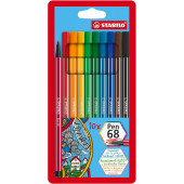 PENNARELLO PEN 68 SCATOLA CARTONE 10 COLORI STABILO