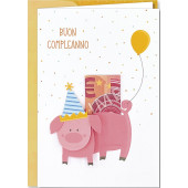 BIGLIETTO AUGURALE COMPLEANNO 11,5X17,10 PAPERWORK CROMO