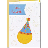 BIGLIETTO AUGURALE COMPLEANNO 11,5X17,14 PAPERWORK CROMO