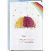 BIGLIETTO AUGURALE COMPLEANNO 11,5X17,33 PAPERWORK CROMO