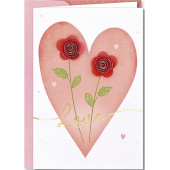 BIGLIETTO AUGURALE AMORE 11,5X17,38 PAPERWORK CROMO