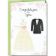 BIGLIETTO AUGURALE NOZZE 11,5X17,42 PAPERWORK CROMO