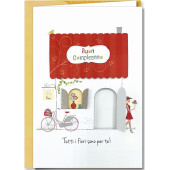 BIGLIETTO AUGURALE COMPLEANNO 11,5X17,49 PAPERWORK CROMO