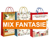 SHOPPER CARTA NATALE 22X18+10 ASSORTITI CROMO