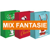 SHOPPER CARTA NATALE PEANUTS 18,5X23X10 ASSORTITI MARPIMAR