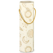 SCATOLA REGALO SEGRETO ESAGONALE 1 BOTTIGLIA CON CORDINI CM. 9,5X9,5X35,5 WHITE UNIVERSE