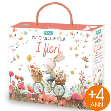 PUZZLE MAGICO DA COLORARE CON L'ACQUA E LIBRO I FIORI SASSI