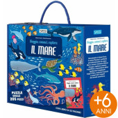 PUZZLE CON LIBRO VIAGGIA, CONOSCI, ESPLORA IL MARE SASSI