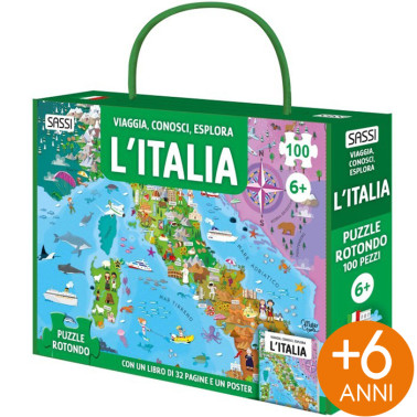 PUZZLE CON LIBRO VIAGGIA, CONOSCI, ESPLORA L'ITALIA SASSI