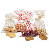 BUSTA REGALO IN CELLOPHANE TRASPARENTE STARRY ROSSO 16X25 CONF.50 PEZZI PNP-PLAST