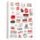 MAXIQUADERNO SPIRALE PLASTICA MORBIDA SENZA FORI 80 GR. 60 FOGLI FREE CON STICKERS BM BE MORE