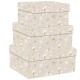 SET 3 SCATOLE REGALO IN CARTONE CON COPERCHIO GRANDI GOOD NIGHT TEDDY KARTOS