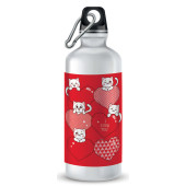 BOTTIGLIA TERMICA ALLUMINIO CON MOSCHETTONE 500 ML LOVE MARPIMAR