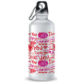BOTTIGLIA TERMICA ALLUMINIO CON MOSCHETTONE 500 ML LOVE MARPIMAR