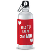 BOTTIGLIA ALLUMINIO CON MOSCHETTONE 500 ML LOVE MARPIMAR
