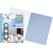 BLOCCO 60 BUSTE TRASPARENTI A FORATURA UNIVERSALE A4 LUCIDE QUICK IN FAVORIT