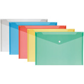 BUSTA PPL BOTTONE 33,5 X 23,5 (A4) SET 5 COLORI ASSORTITI LEBEZ