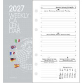 RICAMBIO ORGANIZER SETTIMANALE 7X11 CARTA BIANCA 2026 INTEMPO