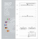 RICAMBIO ORGANIZER SETTIMANALE 7X11 CARTA BIANCA 2026 INTEMPO