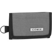 PORTAFOGLIO CON CHIUSURA A VELCRO CON ZIP PORTAMONETE MONOCOLORE COMIX