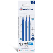 REFILL COMPATIBILE PER FRIXION BALL 0,7 BLU SET 3 pz. OSAMA