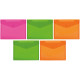 BUSTA PPL BOTTONE 24 X 18,5 (A5) ORIZZONTALE TRASPARENTE SET 5 COLORI FLUO ASSORTITI LEBEZ