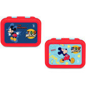 ASSORTIMENTO PORTAMERENDA IN ACCIAIO 18X12X7 CON COPERCHIO IN PLASTICA MICKEY MOUSE
