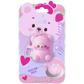 BURROCACAO CON PORTACHIAVI BEAR SHAPED ROSA STRAWBERRY DREAMPOP TRI-COASTAL