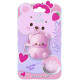 BURROCACAO CON PORTACHIAVI BEAR SHAPED ROSA STRAWBERRY DREAMPOP TRI-COASTAL