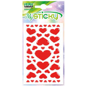 ADESIVI CUORE GLITTER GOMMATI 8X16 LEBEZ