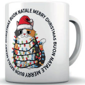 TAZZA MUG IN CERAMICA NATALIZIA GATTO SCRITTE MARPIMAR