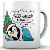 TAZZA MUG IN CERAMICA NATALIZIA PINGUINO PAUSA MARPIMAR