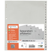 INTERCALARE RUBRICATO A-Z IN PLASTICA A4 RECORD R SEI
