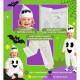 COSTUME BAMBINO FANTASMA CON TUTA, COPRICAPO (98 CM / 1-2 ANNI) WIDMANN