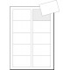 BIGLIETTI DA VISITA BIANCHI BIFACCIALI MM.85X55 CON ANGOLI NETTI GR.225 CONF. DA 100 PZ. SIGEL